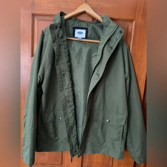 OLD NAVY 2017 Light Anorak Jacket Windbreaker in In the Weeds Green L LARGE NEW - Picture 3 of 7